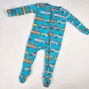 Posh Peanut Cars Bus Footed Sleeper Pajamas Footie Bamboo Newborn